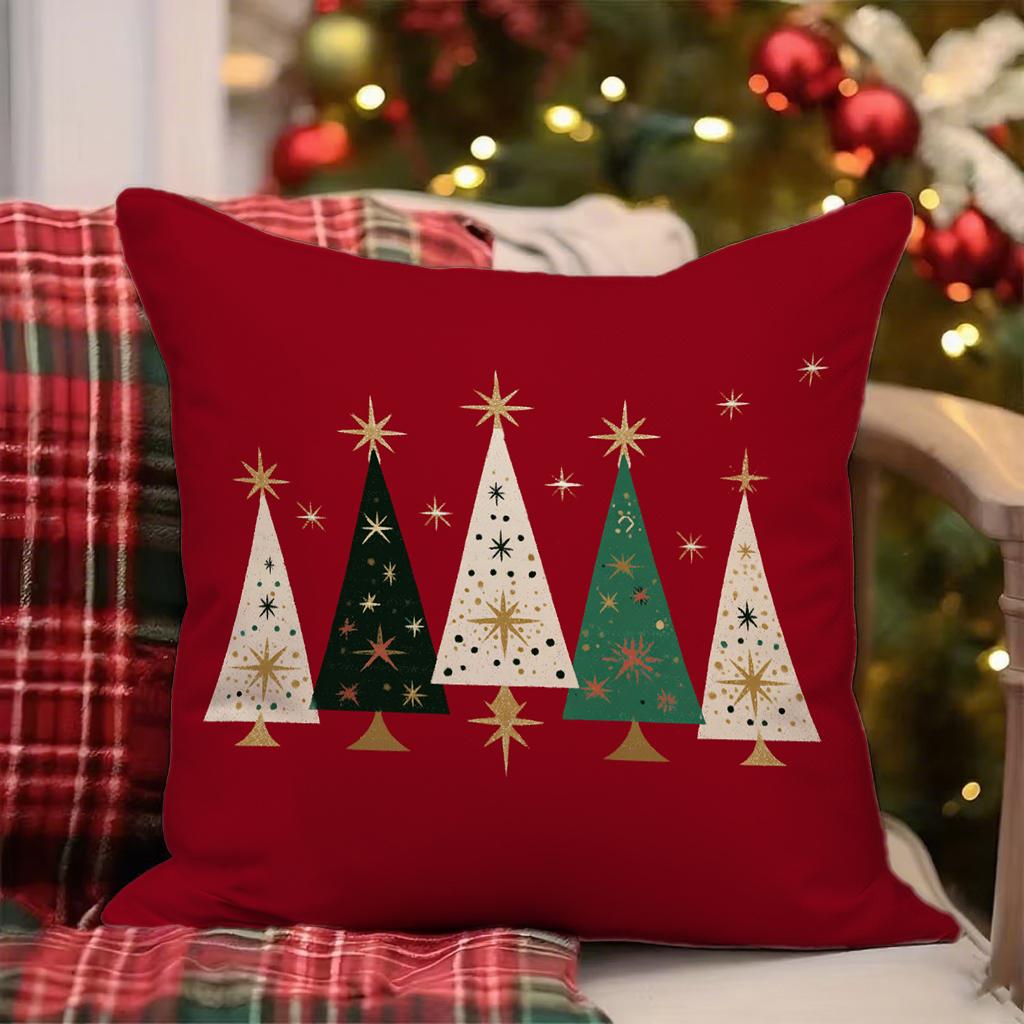 Christmas Tree Pattern PillowcaseSuitable for Sofa Car Bedroom Decorative Cushion Cover Pillow Cover