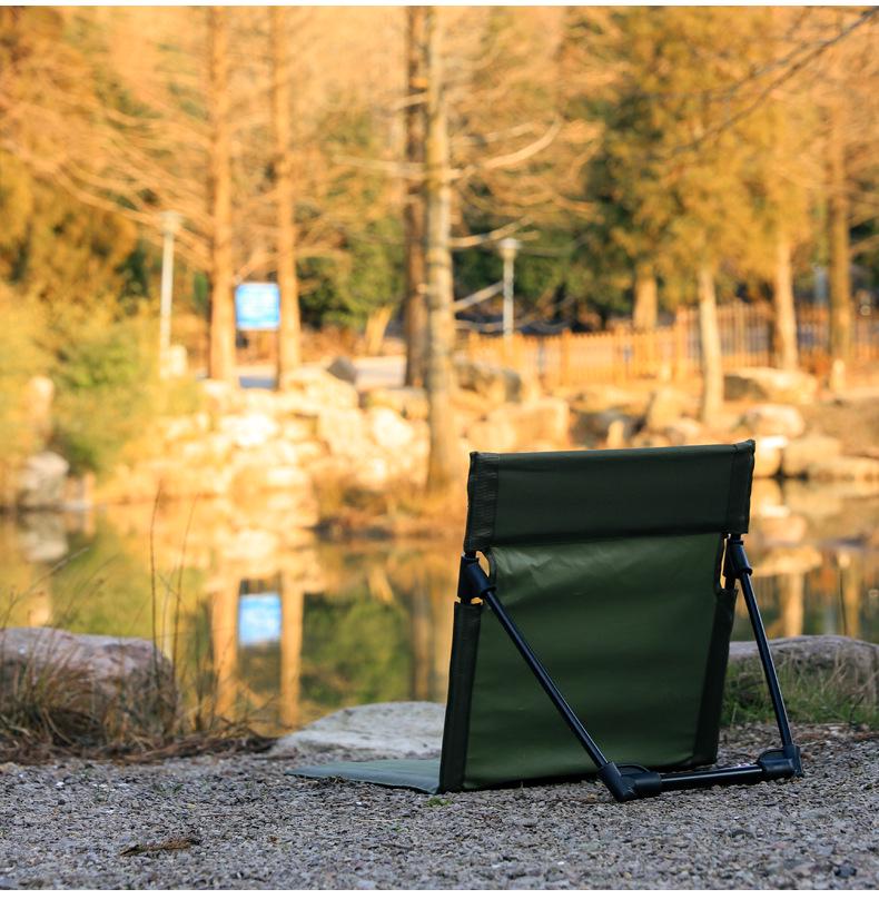 Lightweight Portable Folding Beach and Camping Chair with Backrest - Single Person Use