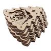 10pcs Wooden Tree Embellishments Wood Christmas Tree Blanks with Twines for Christmas DIY Craft Card Decor