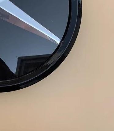 OWF5  Grill Badge 3D Mirror Front For Mercedes Benz A B C E R V G Class VITO ML GL GLE GLC S G CLA GLA GLB GLS GLK Metris CLS GT Viano
