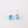 Natural Swiss Blue Topaz Gemstone 925 Sterling Silver Jewelry hook Earrings1.05" EE-173-15