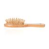 Wide Tooth Mini Portable Bamboo Wood Hair Brush Styling Anti-Static Airbag Cushion Comb with Custom Logo Detangling Brush