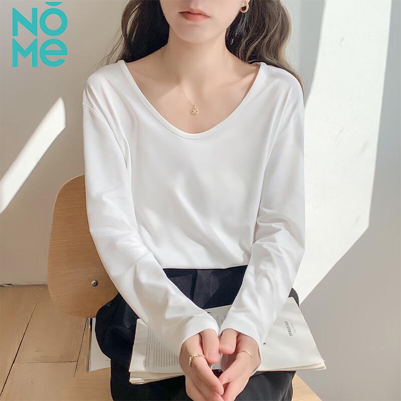 NOME Women s Ribbed V-Neck Long Sleeve T-Shirt L