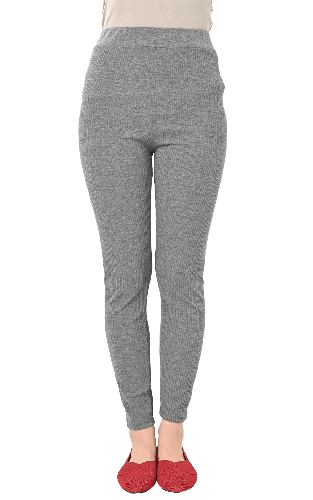 

JANJAM Базовые женские леггинсы в рубчик больших размеров, полностью эластичные, однотонные, размеры, длина, талия, цвет, серый, 4L-5L