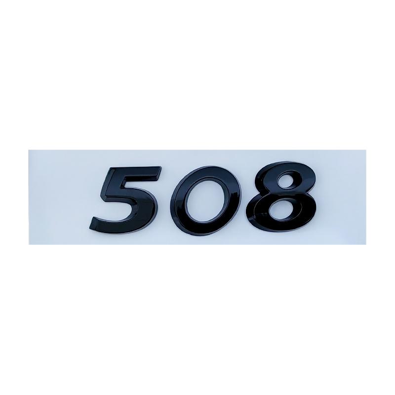 

3d ABS Хром Чорний 408 206 207 301 307 508 308 Емблема Літери Шильдик Наклейка з номером Значок на багажник автомобіля Декаль Аксесуари Black 508