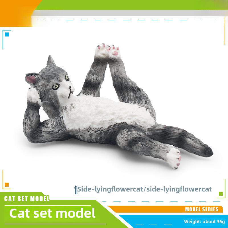 Set Jucării Pisoi Alb-Negru pentru Copii - Ornamente Model Pisică Rurală Chineză