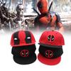 Adjustable Baseball Deadpool Cap Flat Brim Hat Accessory Decorations