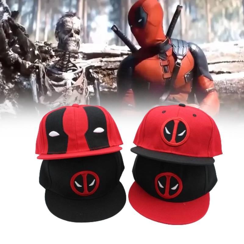 Adjustable Baseball Deadpool Cap Flat Brim Hat Accessory Decorations