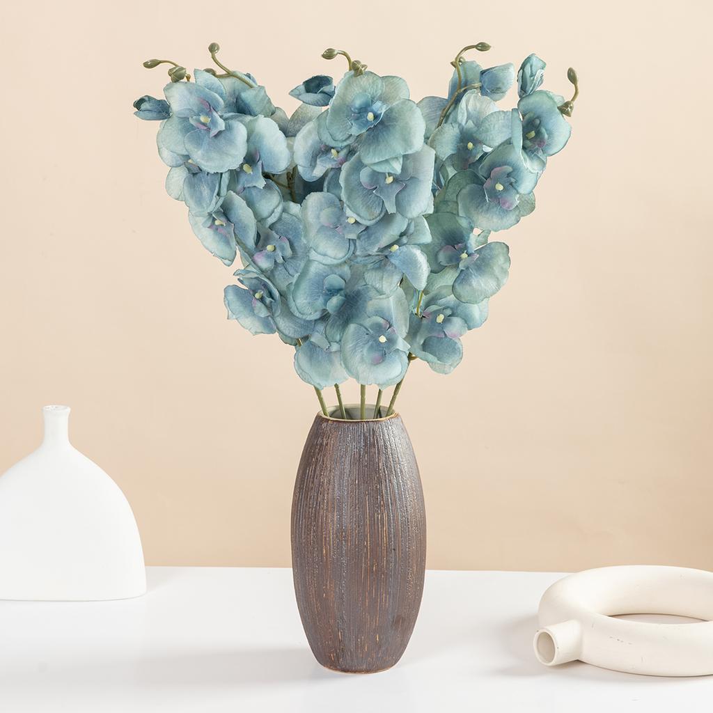 Artificial Flowers Branch Silk Butterfly Orchid Home Room Vase Table Decor Wedding Outdoor Garden Bridal Bouquet DIY Gifts Props