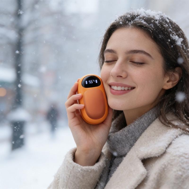 Fast Heating USB Rechargeable Hand Warmer Providing Easy Warmth Feature Magnetic Accent For Indoor And Outdoor Use