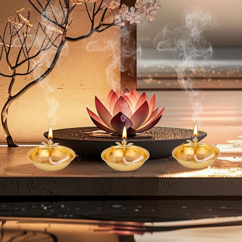 Ghee Lamp Holder Alloy Telescopic Lamp Holder Floating Wick Holder Votive Candle Holder Buddha Ghee Tealight Holder For Temple China Mainland