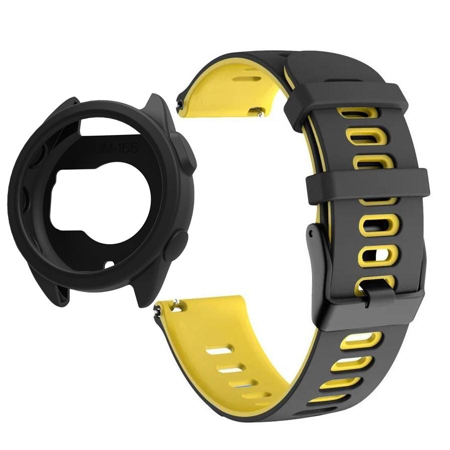Silikonowe Etui+Pasek Do Garmin Forerunner 165 Miękki Sportowy Pasek do Zegarka Opaska na Nadgarstek Do Garmin Forerunner 165 Pokrowiec Ochronny