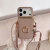 Crossbody Lanyard met Ringhouder Spiegel Portemonnee Kaartsleuf Telefoonhoesje voor IPhone 17 Air 16E 15 14 Plus 13 12 11 Pro Max Cover