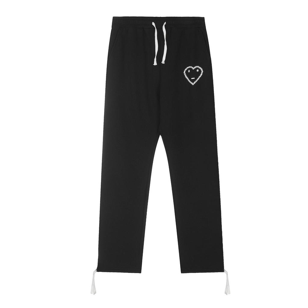 Set Casual de Jogging cu Imprimeu Inimă Carsicko High Street: Hanorac și pantaloni de trening din catifea pentru cupluri.