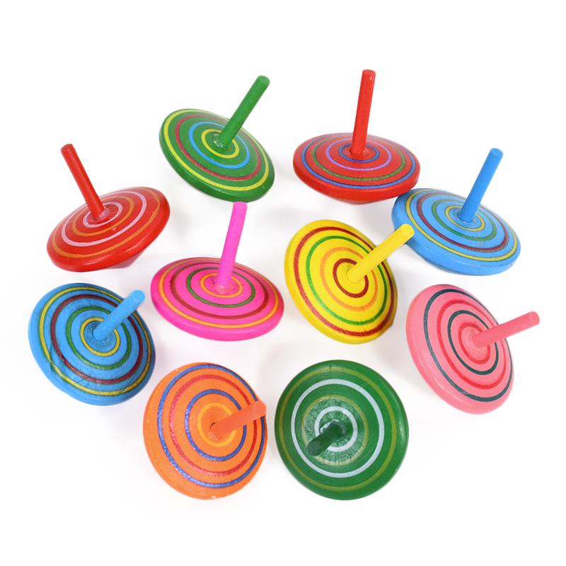 10/20Pcs Wooden Spinning Toys Mini Gyro Kids Birthday Party Favors Gift for Guests Pinata Goodie Bag Filler School Finger Game