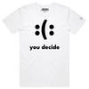 VOICEART You Decide Smiley Lifestyle Motivational T-Shirt with Premium Graphic