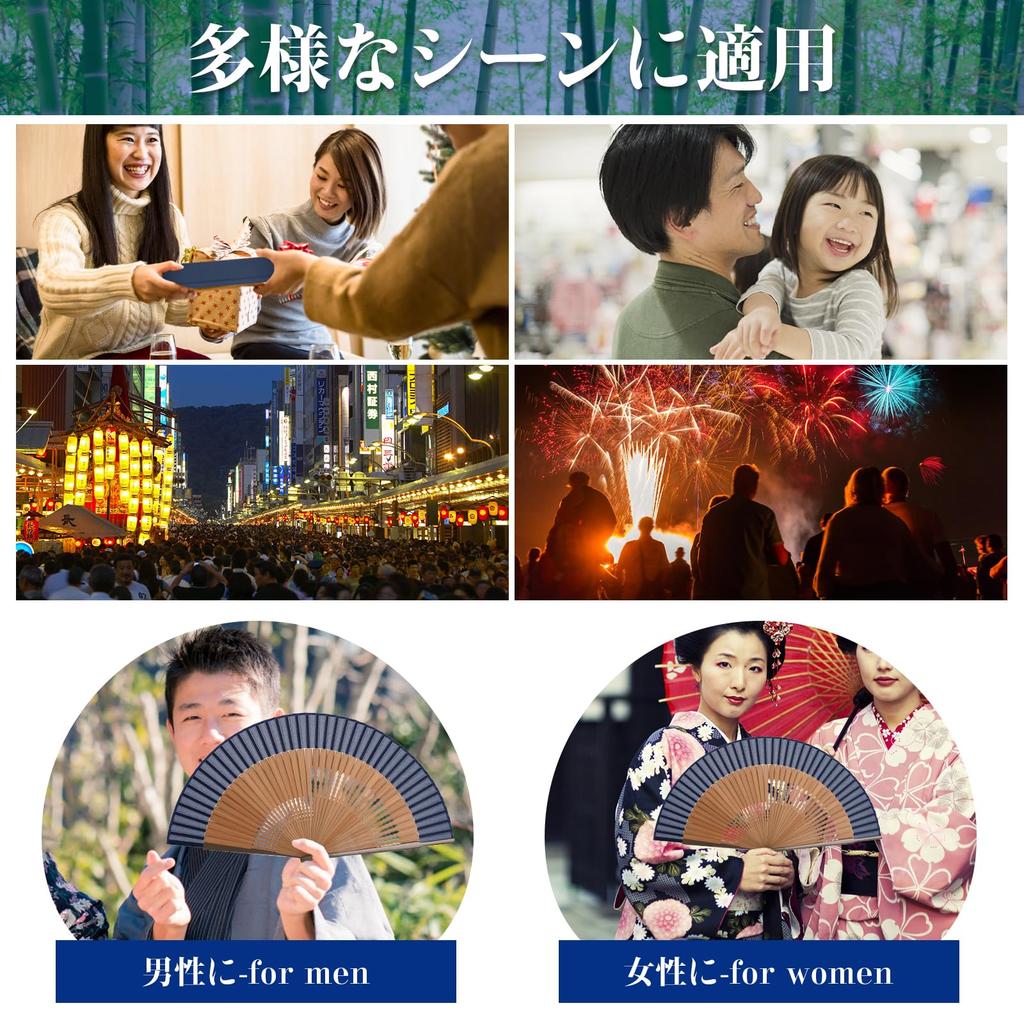 Ganve Folding Made in Gift Box and Bag Silk Folding Folding Stylish Folding Fan for Men and Short Folding Large Folding Gift for Fireworks Japanese