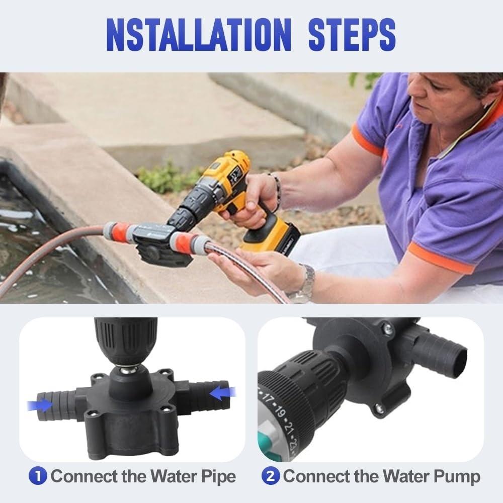 Multi-Purpose Drill Pump Mini Portable Hand Pump New Self-Priming Pump Water Transfer