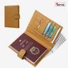 RFID Passport Holder Wallet for Men Women Travel Document Organizer Card Holder Multi Card Slots PU Leather Short Wallet