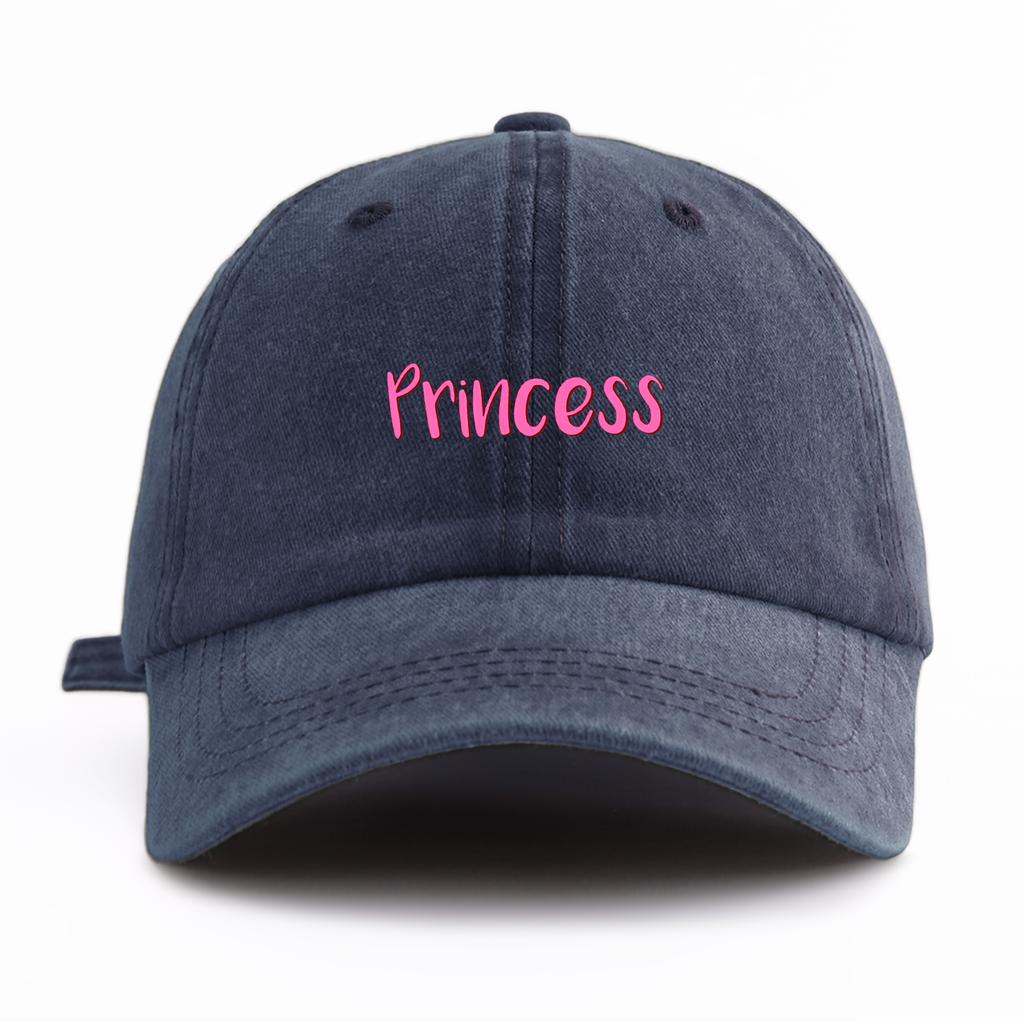 1pc Princess Print Washed Baseball Cap for Adults, Minimalist Retro Style Casual Soft Adjustable Dad Hat, Perfect As Gift