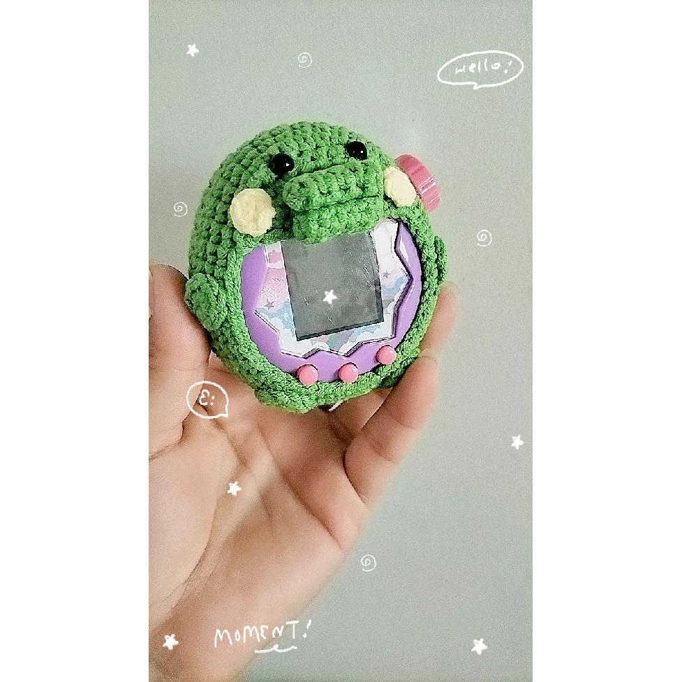 Hand Woven Tamagotchi Paradise Kuchipatchi Mametchi Protective Cover Cartoon Paradise Yarn Protective Cover Accessories Paradis exclusive трава зеленый