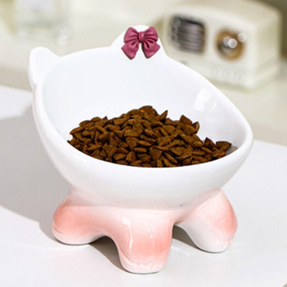 Cute Cat Bowl Creative Dog Food Feeding Basin Food Dispenser Pet Drinking Feeder  Water Container