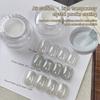 Mondlicht Perlmutt Weiß Nägel Glitzerstaub Chrom Aurora Weiß Einreibpulver Spiegelpigment Nail Art Zubehör Dekoration