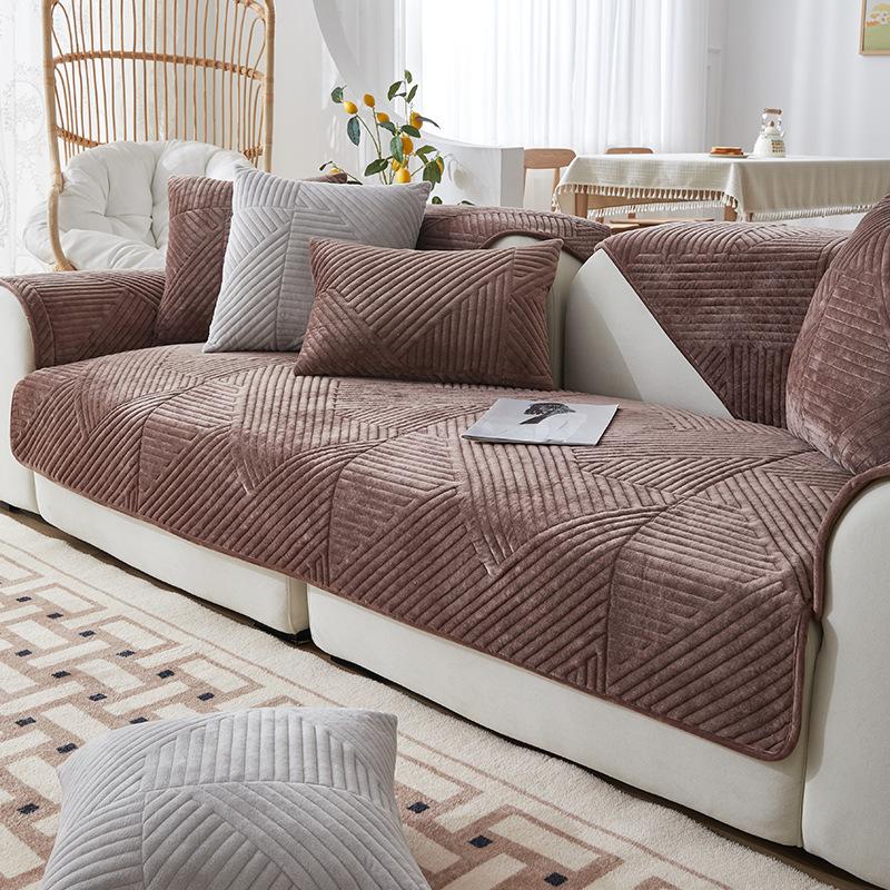 

Crystal Velvet Sofa Cushion, Universal In All Seasons, Non-Slip, Thickened, Simple, Modern New Winter Universal Cover Cover Cloth 70*70cm