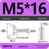 304 Stainless Steel Hand-Tightening Butterfly Weld Screws - Ram Horn M4 M5 M6 M8