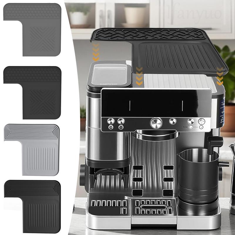 Silicone Coffee Mat Set for Espresso Machine Non Slip Coffee Machine Top Mat Cover Tamping Station Pad Home Kitchen Mat Tools