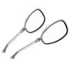 2 pcs Set Motorcycle Black l bar & R Bar Retro Side Rearview Mirror 10mm