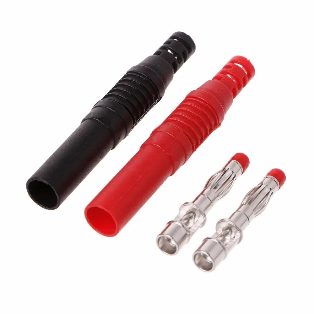 5pcs Connector Banana Socket 4mm Plug Banana Jack Test Seat Banana Plug For Instrumentation