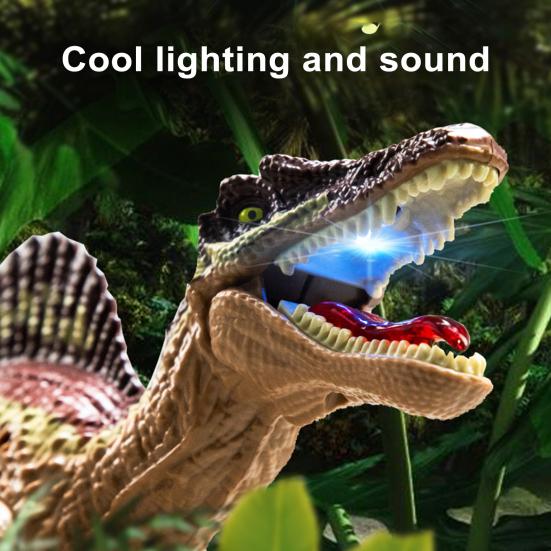 RC Dinosaur Toy Vivid Look Realistic Spinosaurus Model Simulated Walking Creative Early Education Smart Toy Infrared Remote Control Kids Electric