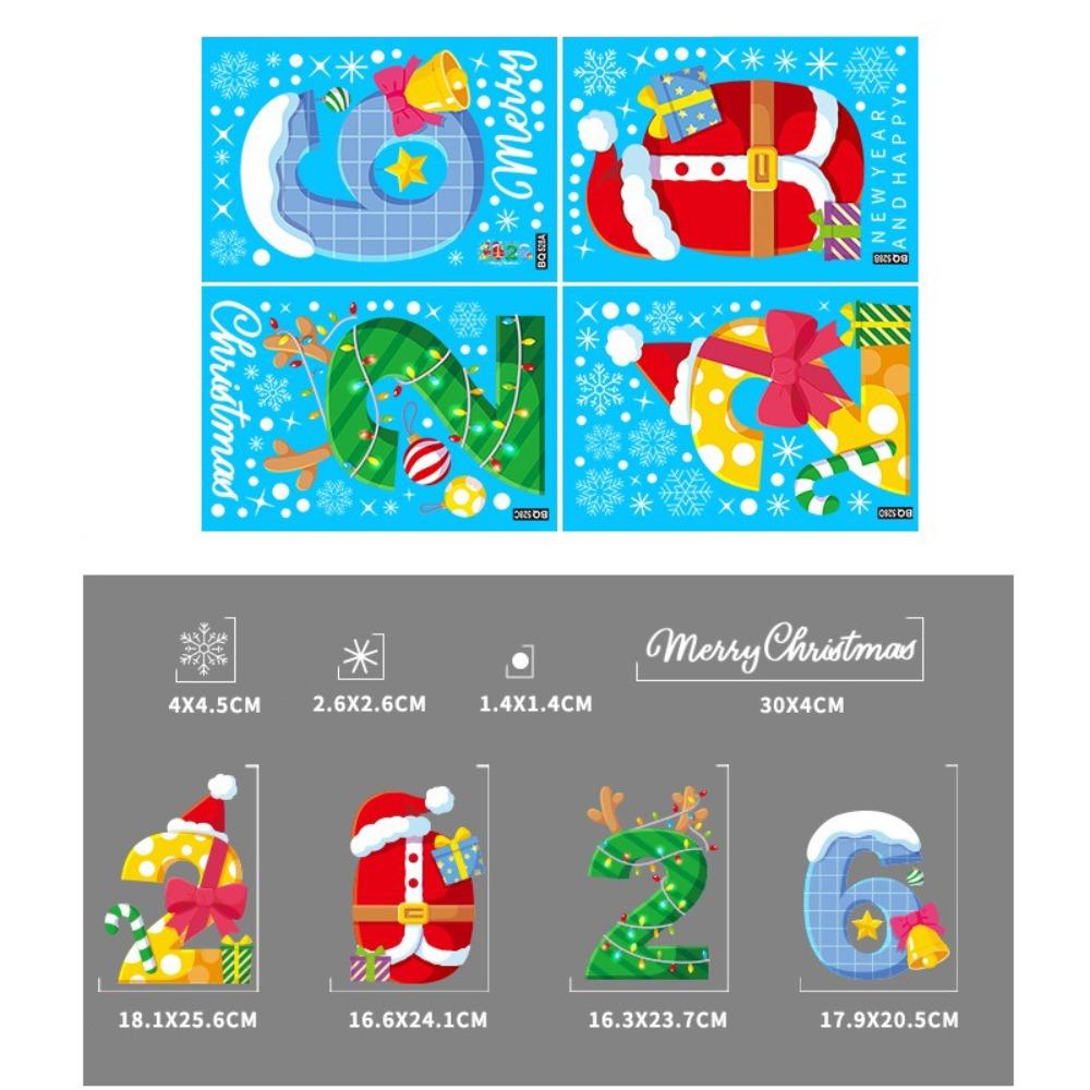 

Santa Claus Designs Xmas Wall Sticker PVC Christmas Window Decals New Year Style 1