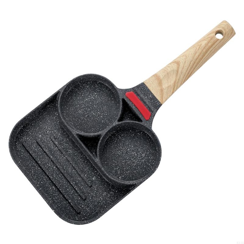 KX4B 3 Holes Non Omelet Frying Pan for Burger Egg Ham Omelette Breakfast Maker China Mainland