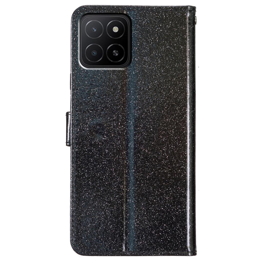 Für Honor X5b Plus/X5b Brieftasche Glitzer Kratzfest Leder Handyhülle Ständer