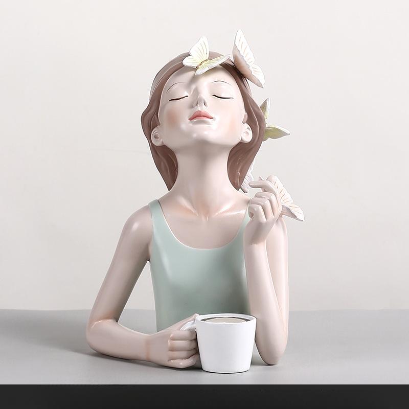 

Творческий вход гостиная рабочий стол туалетный столик хранение украшения украшения глядя на девочек поднос смола поделки