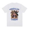 Criminalize Cardio Meme Pattern Tshirt Gym Fitness Retro Short Sleeved Tshirt Womens Fashion Hip Hop Large Tshirt
