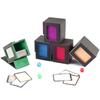 With Window Card Deck Box PU Leather Game Card Organizer Fashion Card Stacking Storage Box