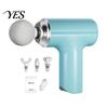 Portable Massage Device Mini Fascia Massager, Electric Percussion Massager with 4 Muscle Relaxation Tool Heads, for Deep Stain Resistant