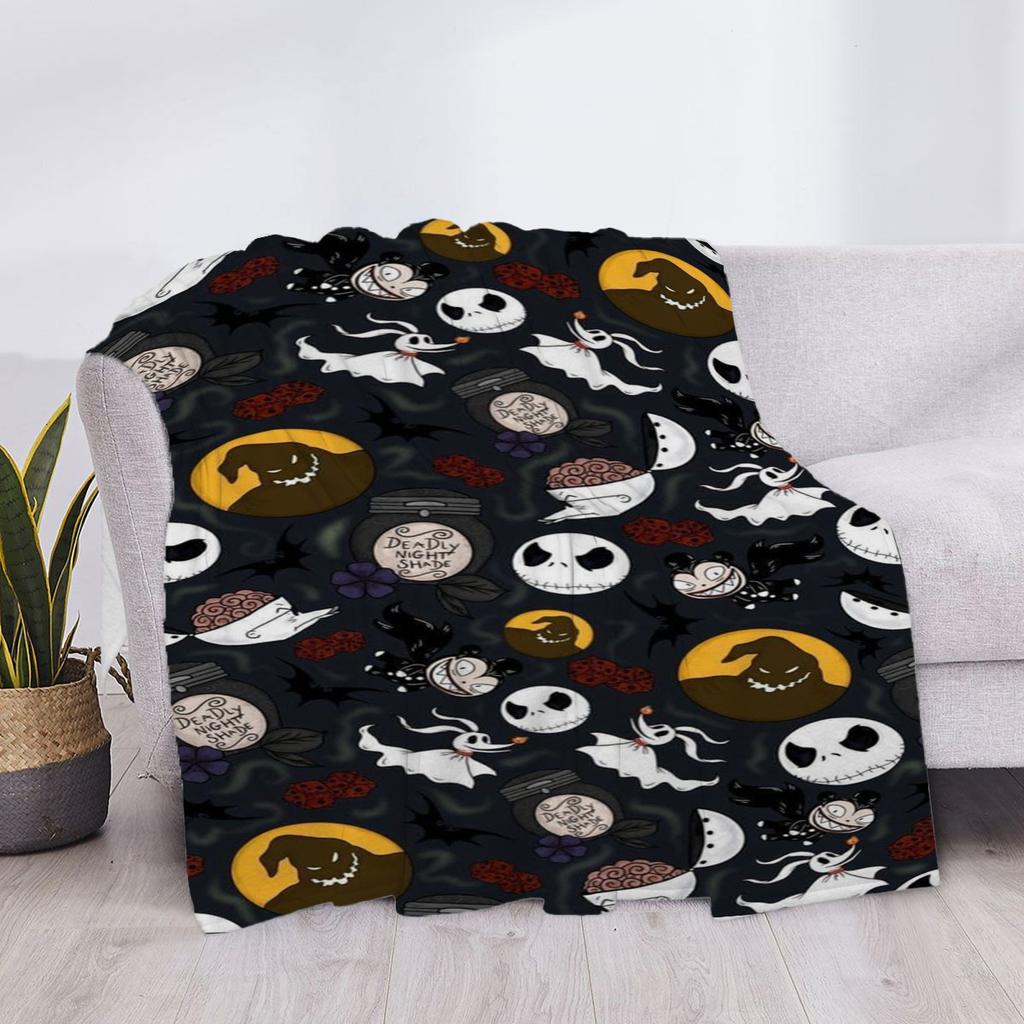 Cute Blanket Nightmare Before Chritsmas Fluffy Soft Blankets & Throws Plaid Luxury Cover Throw Sofa Knee Microfiber Star H Anime
