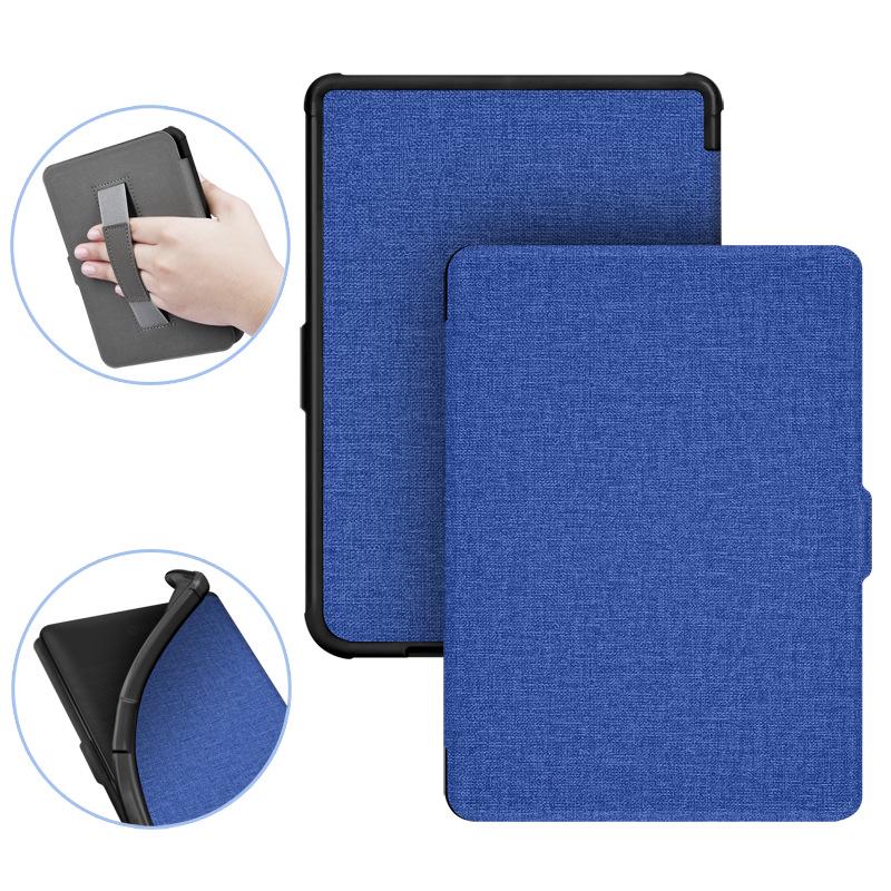Compatible Kobo Clara HD Linen Texture Protective Leather Case for 2018 Model & Tolino Shine 3