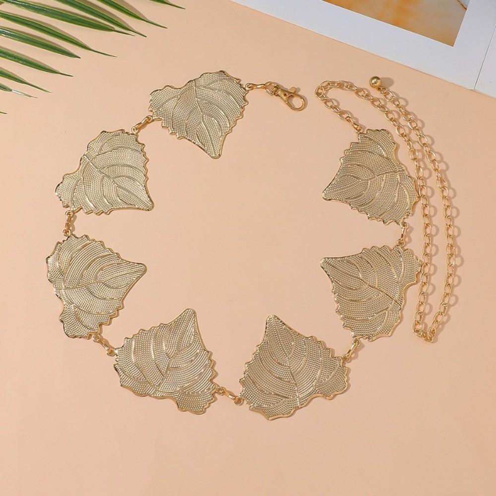Personality Leaves Waist Chains Adjustable Body Chain Decor Metal Belly Chain Birthday Gift
