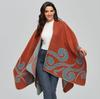 Women's Autumn Winter Warm Imitation Cashmere Shawl Scarf with Fashionable Slit Design