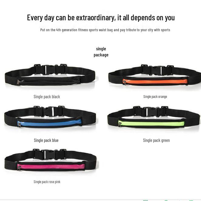 Unisex Waterproof Anti-theft Running & Cycling Waist Bag with Phone Holder