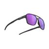 CROZE Black Laser Lens 57mm [RUDYPROJECT] Sunglasses, Matte/Multi Violet, Width