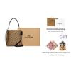 Coach Borsa Secchiello Mollie con Chiusura a Bottone a Pressione e Scomparto Centrale con Zip Borsa a Spalla da Donna Kaki Nero CA582-IMCBI