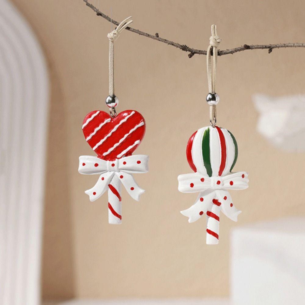 

Подвеска в виде рождественской конфеты из смолы, одностороннее украшение на елку, Новый год