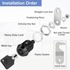 2pcs Tubular Cam Lock Double Piece Tongue Lock RV Furniture Lock Toolbox Lock 5 8 "Black Double Pulled Open 42 Pieces 55mm Hook Piece