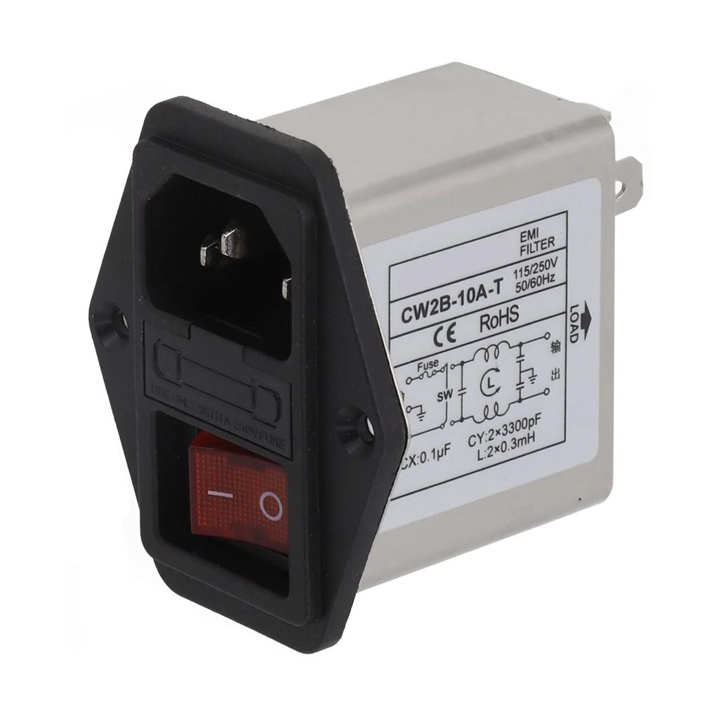 Power Filter For Lighting Equipment For Power Equipment IEC Socket Type Power Filter With Light Safety Switch CW2B-T CW2C-T